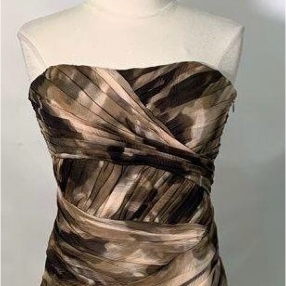 Intermix Strapless Ruched Silk Mini Dress - Picture 8 of 10